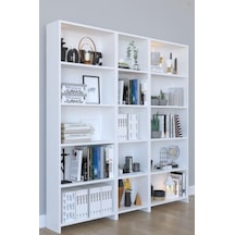 Kzymobilya Kzy Mobilya Mobilya 5 Raflı Geniş Kitaplık - Beyaz