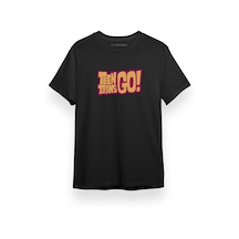 Teen Titans Go Yazı Siyah Kısa Kol Erkek Tshirt 001