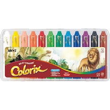 Amos Silky Crayon Colorix - Üçü Bir Arada Boya (MUM BOYA, PASTEL BOYA, SULUBOYA) - 12 Renk