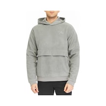 Raru Erkek Kapüşonlu Polar Sweatshirt Dıves Gri