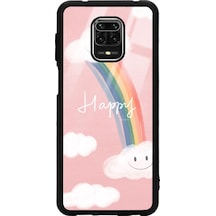 Xiaomi Redmi Note 9 Pro - 9s Happy Cloude Tasarımlı Glossy Telefon Kılıfı Siyah