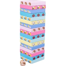 Ahşap Renkli 51 Parça Jenga