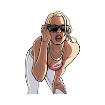 14 X 9 Cm Gta Girl Sticker Motor Araba Kask Laptop Sticker