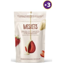 Beyaz Çikolata Kaplamalı Çilek 80 Gr X 3 Adet