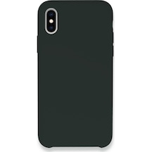 Apple Uyumlu   iPhone Xs Max Kılıf Lansman Legant Silikon - Koyu Yeşil