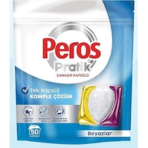 Peros Çamaşır Deterjanı Tableti Kapsülü Beyazlar Için 50 Adet