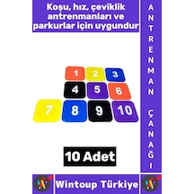 Antrenmanmalzemesi Futbol Basketbol Voleybol Koordinasyon Hız Numaralı Antrenman Çanağı 10 Adet Çok Renkli