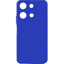 Kilifone - İnfinix Uyumlu Note 30 - Kılıf Mat Soft Esnek Biye Silikon - Mavi