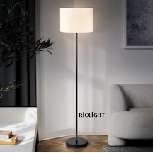 Riolight Rustik,vintage,retro3 Siyah Metal Gövde Krem Kumaş Başlı