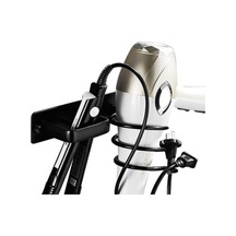 Novahub Siyah Alüminyum Duvar Rafı Saç Kurutma Makinesi Düzleştirici Tutucu Raf Banyo Salonu Depolama Organizatör Siyah Siyah