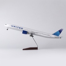 United Air B777 Yolcu Uçağı Model Uçak 1/157 Ölçek 47cm