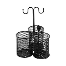 Suntek Çatal Kaşık Için Yemek Çubukları Tutucu Mutfak Siyah