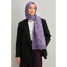 Armine Tencel İpek Zincir Desen Şal 3298 Mor