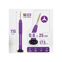 Manyetik Tornavida 0.6x25 Mm Cep Telefonu Ve Elektronik Tamir Aleti No.828 - Mor