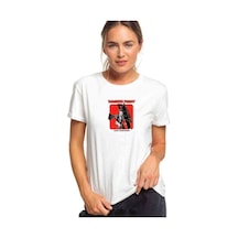 Magnum Force Clint Eastwood Baskılı Beyaz Kadın Tshirt