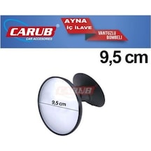 Carub Iç Dikiz Aynası Vantuzlu Bombeli Yuvarlak Büyük 9.5 Cm