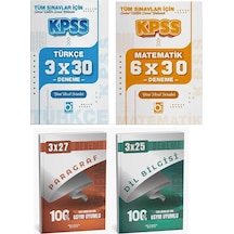 Bigelio + Anla Kazan Kpss Türkçe + Matematik + Paragraf + Dil Bilgisi Deneme 4 Lü Set