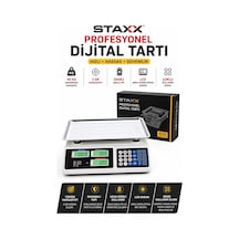 Staxx Dgt40l 40kg Dijital Terazi 2 Gr Hassas Ölçüm Şarjlı Elektronik Market Tartısı Lcd Ekran