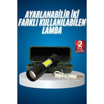 Led Lamba El Feneri Küçük Tnabilir Usb Şarjlı Acil Semeglbl - 3 Durum Lambası Çok Renkli
