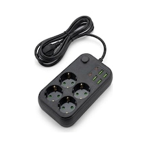 Çoklu Priz Uzatma Kablosu 4 Soket + 4 Usb + 2 Type-c Termal Akım Korumalı, Isıya Dayanıklı, Çocuk Diğer