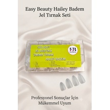 500 Adet Hailey Badem Jel Tips Takma Tırnak Seti Haıley Badem