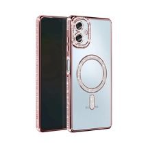 Samsung Galaxy A06 Uyumlu Joke Simli Magneticsafe Kılıf - Pembe