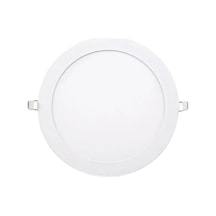 Huzur Elektrik 15w 6500k Beyaz Işık Sıva Altı Beyaz Kasa Yuvarlak Led Panel Beyaz