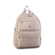 Nas Bag Extra Hafif Su Geçirmez Çok Gözlü Waterproof Unisex Sırt Çantası 30x40 Cm Vizon