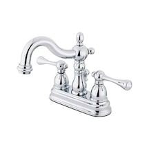 Brass Ks1601bl Heritage Merkez Seti Pirinç Açılır Lavabo Bataryası, Krom