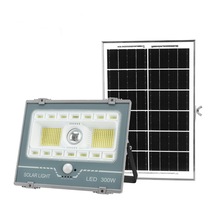 300w Güneş Panelli Led Bahçe Aydınlatması - Hareket Sensörlü 7 Modlu Beyaz-rgb Projektör