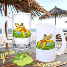 Baba Simpson Buzlu Ya Da Buzsuz Bira Bardağı 084