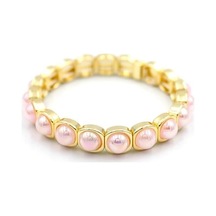 Lastikli Taşlı Bileklik - Pembe Çok Renkli