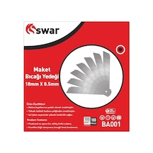 Tr Yedeği 18 Mm X 0 5 Mm Karbon Çelik Ultra Keskin Dayanıklı Uç 7 Kırımlı Endüstriyel Kesici Bıçak Yedek Par