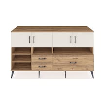 Kronos Konsol 8 Raflı 3 Çekmeceli 4 Kapaklı 176x59x99 Çam-aytaşı/ Çam-aytaşı/çam