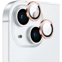 iPhone 15 Plus Uyumlu - Zore Cl-12 Premium Safir Kamera Lens Koruyucu - Pembe