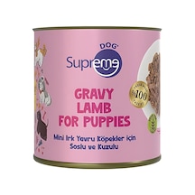 Ayrex Supreme Dog Mini Irk Yavru Köpek Konserve Maması, Tavuk & Kuzu Etli, Yüksek Proteinli Soslu Islak Mama 200 Gr
