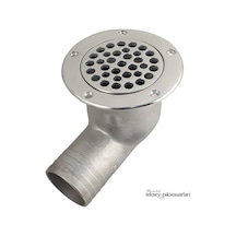 50Mm. Paslanmaz Yer Süzgeçi. Çekvalfli Tahliye. Yer Sifonu