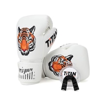 Titan Sport Beyaz Kaplan Desenli Set Fgr Model-9 Boks Eldiveni Çok Renkli
