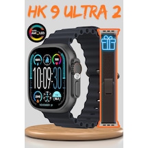 Hk 10 Ultra 49mm Akıllı Saat Watch 9 Ultra 2 Serisi Amoled Ekranlı Kadın Erkek Kol Saati Çift Kayış