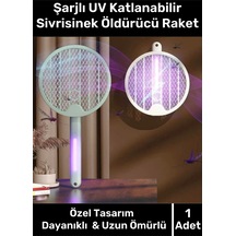Premium Uzun Ömürlü Batarya Pratik Etkili 1200 Mah Şarjlı Uv Katlanabilir Sivrisinek Öldürücü Raket