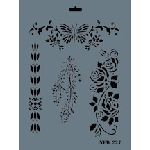 Rich New Seri N-227 Stencil 35x25 Cm - Elwm-287572 Renkli