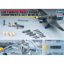 Hasegawa X48-9 36009 1/48 Ölçek, Luftwaffe Pilot Figürleri Ve Ekipmanları Ww Iı Plastik Model Kiti-51556