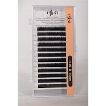 Ellea L Kıvrım 0.15 Kalınlık Koyu Kahve İpek Kirpik 8-9-10-11-12 Mm Uzunluk Mix Kutu