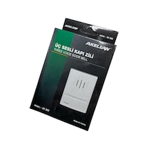 Akelsan Kanarya Kapı Zili Ak-902 3 Sesli, 12v Ac, 11x8x2 Cm Zil Trafosu İle Uyumlu, Kolay Montaj
