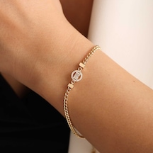 Sembol Gold  Gurmet Altın Baget Bileklik Sarı Altın