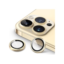 İphone 13,13 Mini,12 Pro Max İçin, Kamera Lens Koruyucu, Basit Kurulum, Hd Berrak Görüntü, Metal Çerçeve, 9h Temperli Cam, Çizilmeye Dayanıklı, Camera Lens Protector Gold Diğer