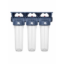 Lifewater 3'lü Daire Girişi Su Filtresi 3/4 İnç Housing Yıkanabilir Sediment + Gac Karbon + Spun Sediment Filtre Seti Eurofil 3'lü Tesisat Tipi 3/4 İnç Yıkanabilir, Cto Ve Silifoz Filtreli Kireç Koruyucu Bina Ve Daire Girişi