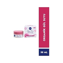 Aqua Rose Hyaluron Ve Organik Gül Suyu İçeren Nemlendirici Jel Yüz Kremi, 50 Ml, 48 Saat Yoğun Nemlendirme, Tüm Cilt Tipleri İçin, Işıltılı, Pürüzsüz Cilt