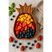 Hbs Art Design Akasya Ananas Model Meyve Salata Kasesi Ahşap