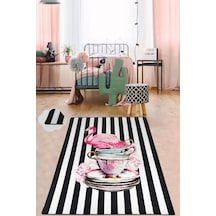 Cup Of Flamingo Djt 100X200 Cm Kaymaz Dekoratif Halı